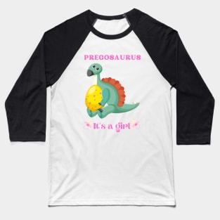 Preggosaurus cute pregnancy dinosaur for a mom to be Baseball T-Shirt